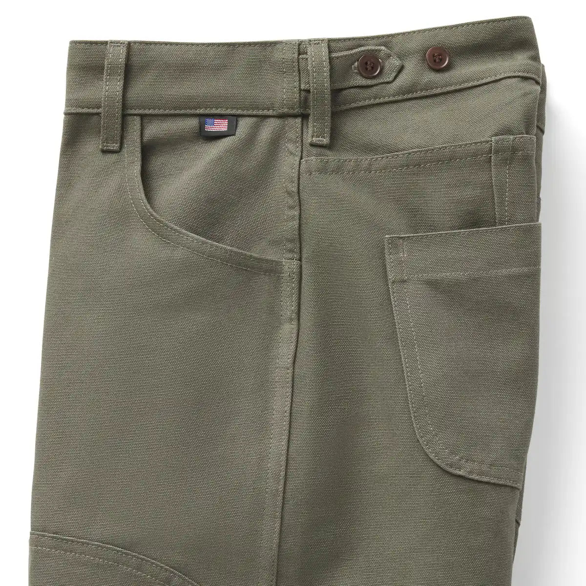 Women's Hawthorne Double Knee Pants Duck Canvas Olive - Image 3