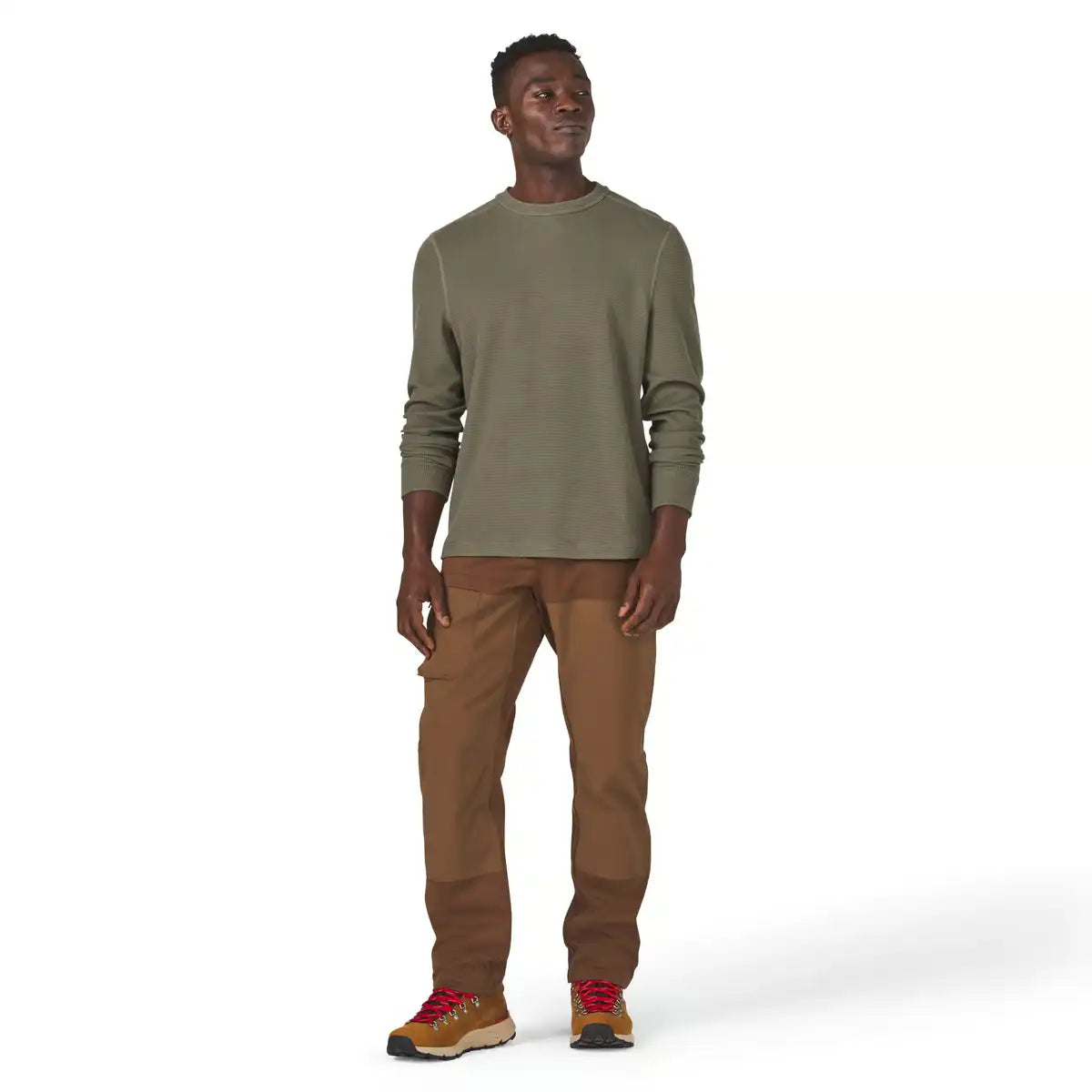 Santiam Waffle LS Tee Dusty Olive - M - Image 2