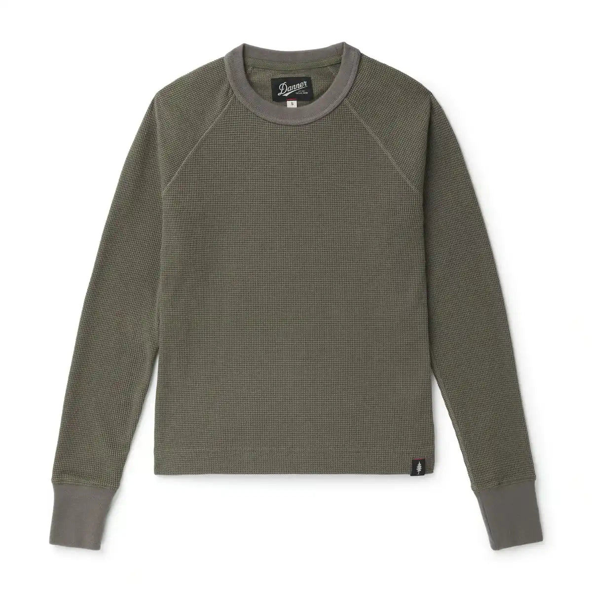 Santiam Waffle LS Tee Dusty Olive - Image 4