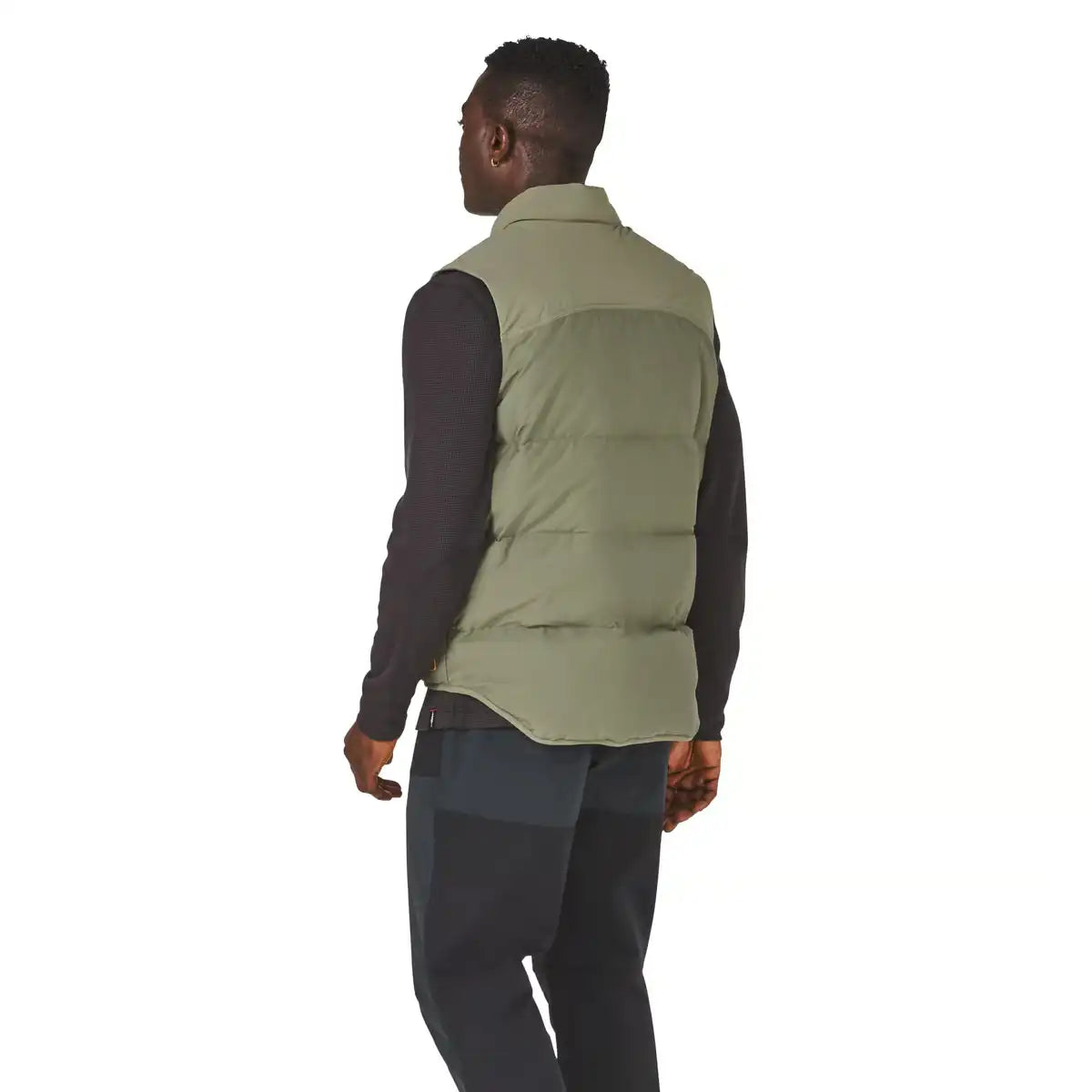 Zigzag Down Vest Dusty Olive - Image 4
