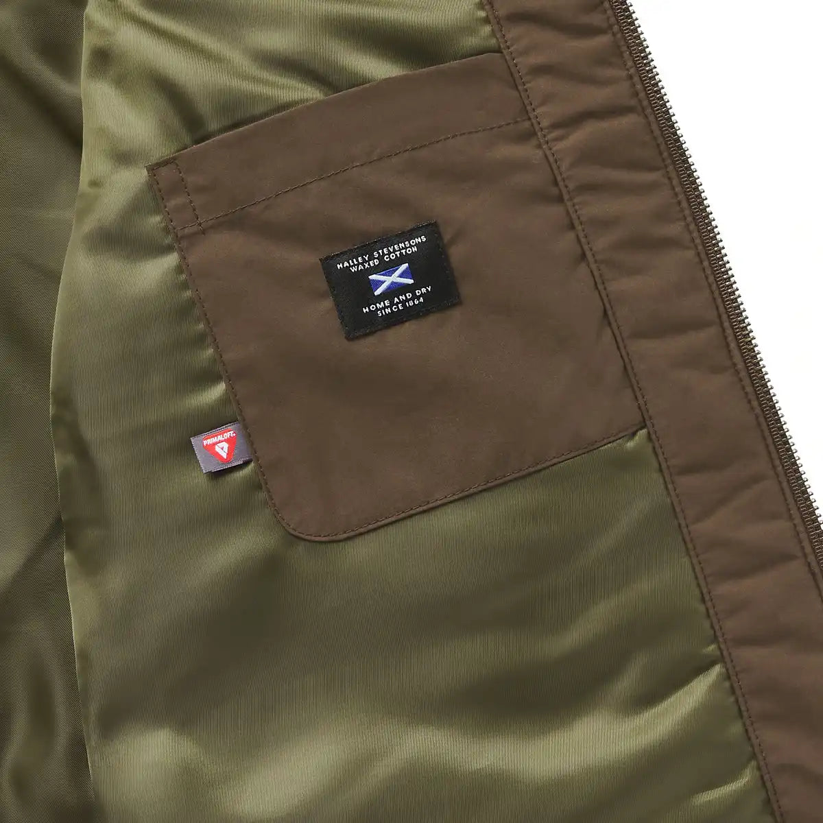 Women's Waxed Primaloft Coaches Jacket Brown - Image 4