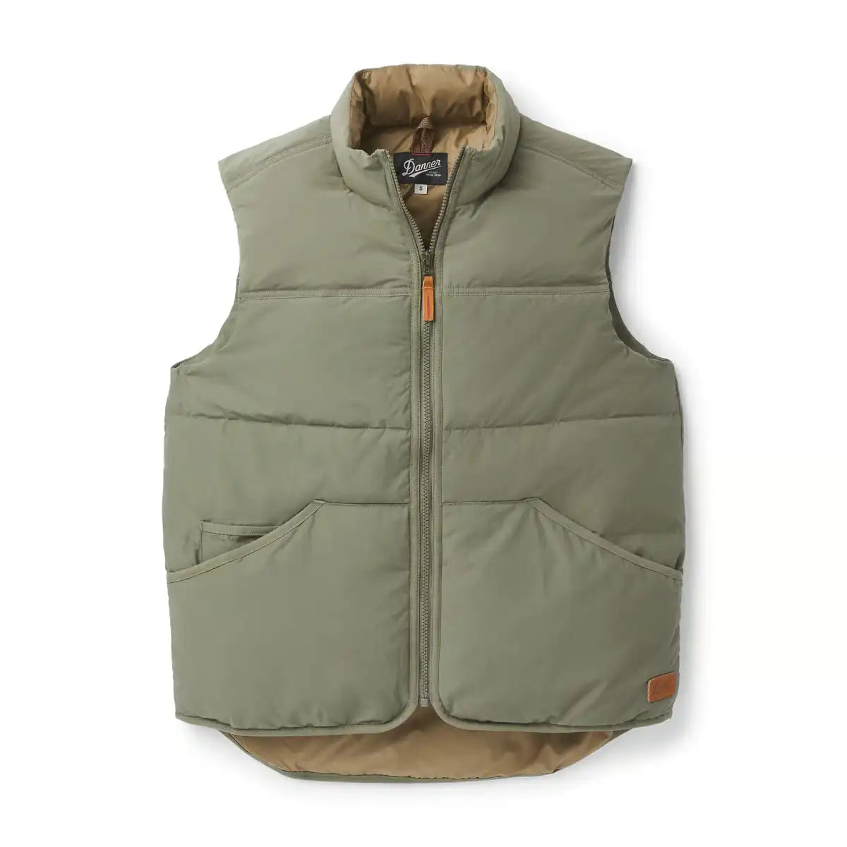 Zigzag Down Vest Dusty Olive - Image 7